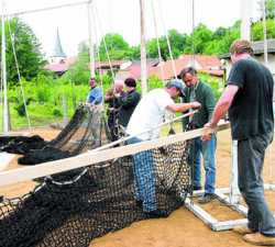 Aufbau des Netzes in Fränkisch-Crumbach